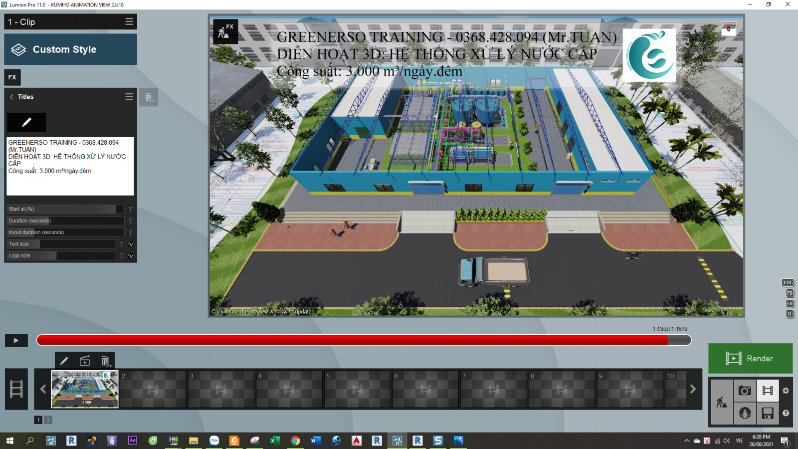 Hình ảnh giao diện phần mềm Lumion 11 khi sử dụng